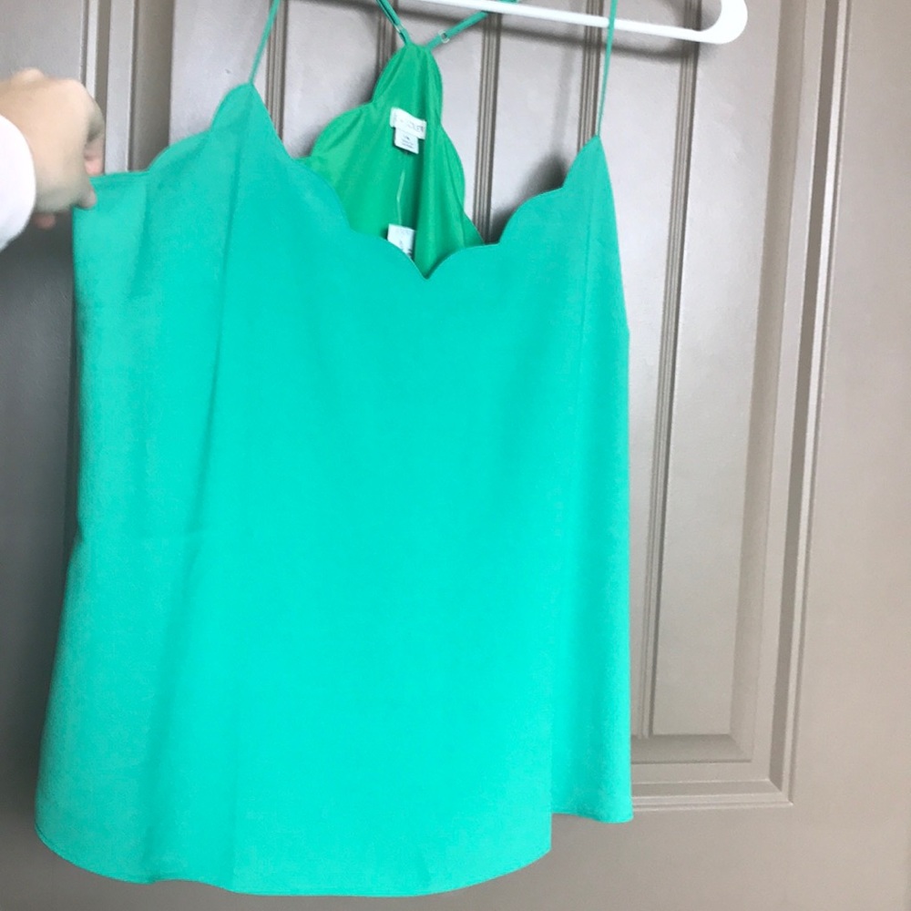 NWT - J Crew Scalloped Racerback Tank